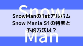 SnowManの1stアルバムSnow Mania S1の特典と予約方法は？ | あんブログ